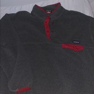 Gray Patagonia 4 Button Fleece